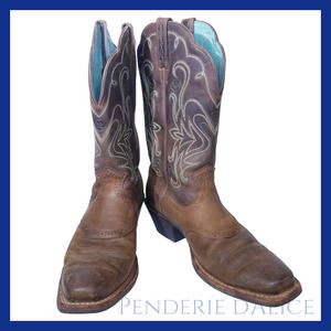 Ariat Legend Western Boot cowboy sz 9 B brown